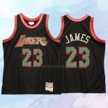 NO 23 Lebron James Camiseta Mitchell & Ness Los Angeles Lakers Negro 2018-19