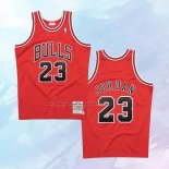 NO 23 Michael Jordan Camiseta Chicago Bulls Hardwood Classics Throwback Rojo 1997-1998
