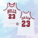 NO 23 Michael Jordan Camiseta Mitchell & Ness Chicago Bulls Blanco 1996-97