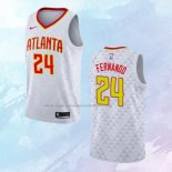 NO 24 Bruno Fernando Camiseta Atlanta Hawks Association Blanco