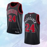 NO 24 Lauri Markkanen Camiseta Chicago Bulls Statement Negro 2020-21