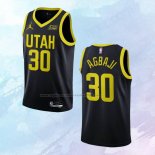 NO 30 Ochai Agbaji Camiseta Utah Jazz Statement Negro 2022-23