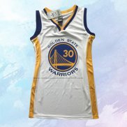 NO 30 Stephen Curry Camiseta Mujer Golden State Warriors Association Blanco 2018-19
