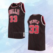 NO 33 Scottie Pippen Camiseta Mitchell & Ness Chicago Bulls Negro 1996-97