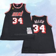 NO 34 Ray Allen Camiseta Miami Heat Mitchell & Ness Negro 2012-13