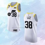 NO 38 Saben Lee Camiseta Utah Jazz Association Autentico Blanco 2022-23