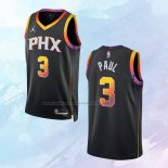 NO 3 Chris Paul Camiseta Phoenix Suns Statement Negro 2022-23