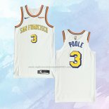 NO 3 Jordan Poole Camiseta Golden State Warriors Classic Autentico Blanco