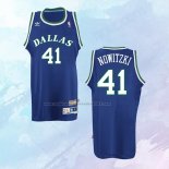 NO 41 Dirk Nowitzki Camiseta Dallas Mavericks Retro Azul