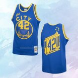 NO 42 Nate Thurmond Camiseta Mitchell & Ness Golden State Warriors Azul 1966-67