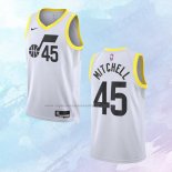 NO 45 Donovan Mitchell Camiseta Utah Jazz Association Blanco 2022-23