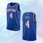 NO 4 Derrick Rose Camiseta New York Knicks Statement Azul 2020-21