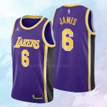 NO 6 LeBron James Camiseta Los Angeles Lakers Statement Violeta 2020-21
