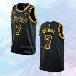 NO 7 Carmelo Anthony Camiseta Los Angeles Lakers Ciudad Negro