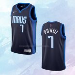 NO 7 Dwight Powell Camiseta Dallas Mavericks Earned Azul 2020-21