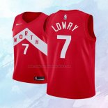 NO 7 Kyle Lowry Camiseta Nino Toronto Raptors Earned Rojo 2018-19