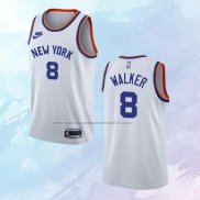 NO 8 Kemba Walker Camiseta New York Knicks 75th Anniversary Blanco
