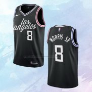 NO 8 Marcus Morris Sr. Camiseta Los Angeles Clippers Ciudad Negro 2022-23