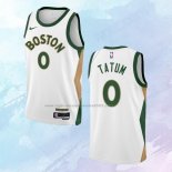 Camiseta Boston Celtics Jayson Tatum NO 0 Ciudad 2023-24 Blanco