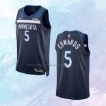 Camiseta Minnesota Timberwolves Anthony Edwards NO 5 Icon Azul
