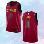 NO 0 Kevin Love Camiseta Cleveland Cavaliers Icon Rojo