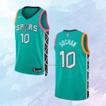 NO 10 Jeremy Sochan Camiseta San Antonio Spurs Ciudad Verde 2022-23
