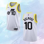NO 10 Leandro Bolmaro Camiseta Utah Jazz Association Blanco 2022-23