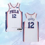 NO 12 Tobias Harris Camiseta Philadelphia 76ers Association Blanco