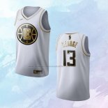 NO 13 Paul George Camiseta Los Angeles Clippers Golden Edition Blanco