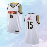 NO 15 Nikola Jokic Camiseta Denver Nuggets Association Blanco 2018-19