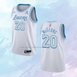 NO 20 Mac McClung Camiseta Los Angeles Lakers Ciudad Blanco 2021-22