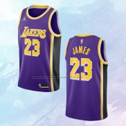NO 23 LeBron James Camiseta Los Angeles Lakers Statement Violeta 2020-21