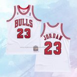 NO 23 Michael Jordan Camiseta Mitchell & Ness Chicago Bulls Blanco 1995-96