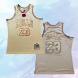 NO 23 Michael Jordan Camiseta Mitchell & Ness Chicago Bulls Oro 1997-98