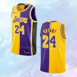 NO 24 Kobe Bryant Camiseta Los Angeles Lakers Split Amarillo Violeta
