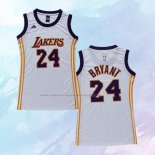 NO 24 Kobe Bryant Camiseta Mujer Los Angeles Lakers Blanco