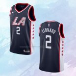 NO 2 Kawhi Leonard Camiseta Los Angeles Clippers Ciudad Negro 2018-19