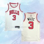 NO 3 Dwyane Wade Camiseta Chicago Bulls Association Blanco 2021