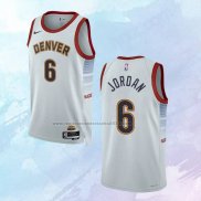 NO 6 Deandre Jordan Camiseta Denver Nuggets Ciudad Blanco 2022-23