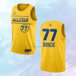 NO 77 Luka Doncic Camiseta Dallas Mavericks All Star 2021 Oro
