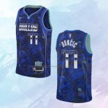 NO 77 Luka Doncic Camiseta Dallas Mavericks MVP Azul