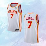 NO 7 Rajon Rondo Camiseta Atlanta Hawks Association Blanco 2020-21