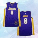 NO 8 Kobe Bryant Camiseta Los Angeles Lakers Retirement Violeta 2018