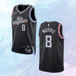 NO 8 Marcus Morris Camiseta Los Angeles Clippers Ciudad Negro 2022-23