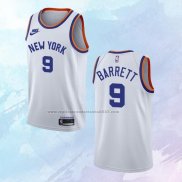 NO 9 RJ Barrett Camiseta New York Knicks 75th Anniversary Blanco
