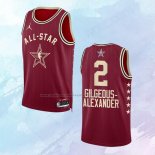 Camiseta All Star 2024 Oklahoma City Thunder Shai-Gilgeous Alexander NO 2 Rojo