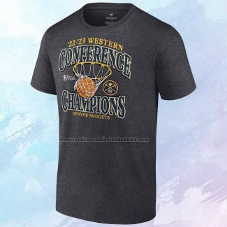 Camiseta Manga Corta Denver Nuggets 2023 Eastern Conference Champions Pass Hoops Negro