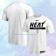 Camiseta Manga Corta Miami Heat Practice Performance 2022-23 Blanco
