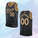 Camiseta Toronto Raptors Personalizada Ciudad Negro 2020-21
