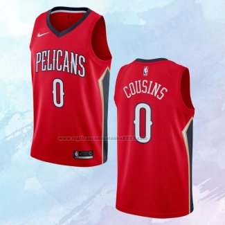 NO 0 DeMarcus Cousins Camiseta New Orleans Pelicans Statement Rojo